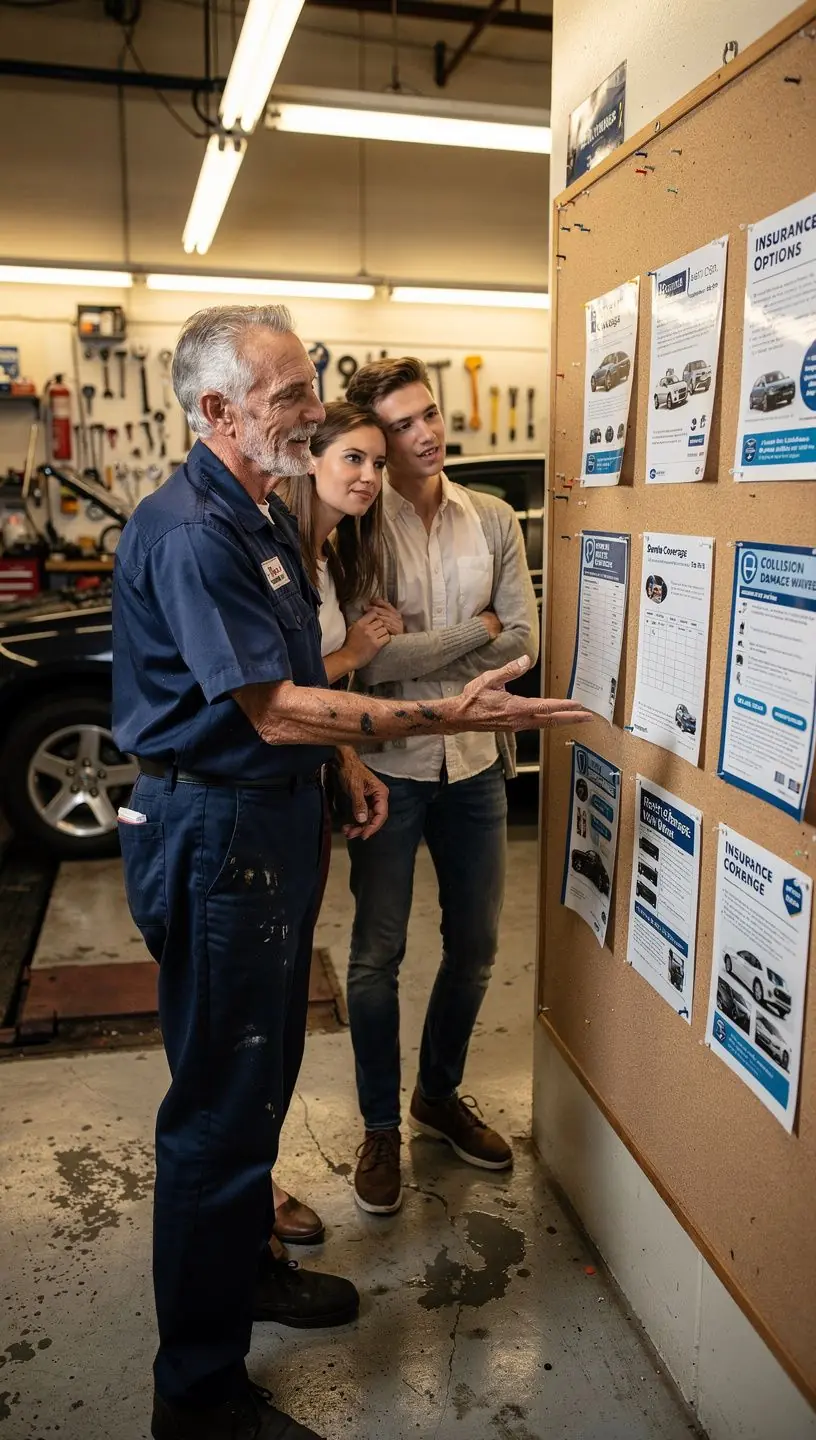 Grafika przedstawiająca wykres z różnymi opcjami dodatkowymi ubezpieczenia, wskazująca na szybkość i przejrzystość przeglądu.